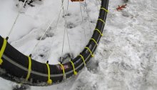 diy snow bike tires
